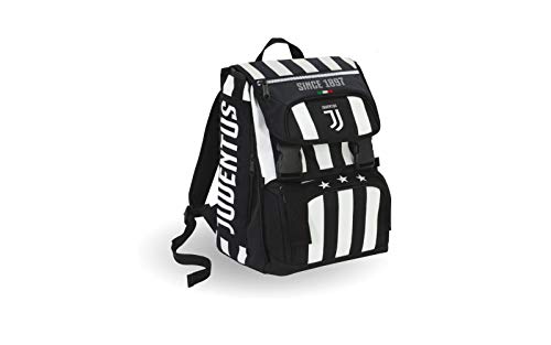 Zaino Estensibile Big Juventus Coaches 28 Lt Bianco Nero Con Gadget Abbinato Sdoppiabile Scuola Tempo Libero 0