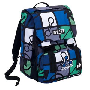 Zaino Scuola Estensibile Appack Icon Set Blu 28 Lt Elementari E Medie 0