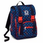 Zaino Scuola Estensibile Invicta Check Blu Rosso 28 Lt Elementari E Medie 0