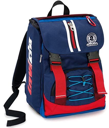 Zaino Square Invicta Kupang 28 Lt Blu Estensibile Scuola Elementare E Medie 0