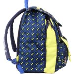 Zaino Scuola Sdoppiabile Big Invicta Wallpaper Estensibile 28 Lt Blu Giallo Elementari E Medie 0 2