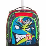 Big Trolley Facce Da Sj 33 Lt Nero Sistema 2in1 Zaino Con Sollevamento Spallacci Per Uso Trolley Scuola Viaggio 0 0