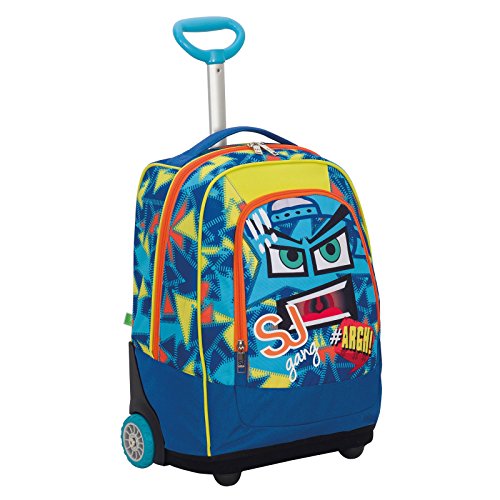 Big Trolley Sj Face Boy Blu 33 Lt 2in1 Zaino Con Spallacci A Scomparsa Scuola Viaggio 0
