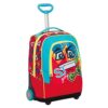 Big Trolley Sj Face Boy Rosso 33 Lt 2in1 Zaino Con Spallacci A Scomparsa Scuola Viaggio 0