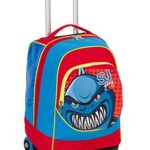 Trolley Big Sj Animals Blu Rosso 33 Lt Uso Zaino Spallacci A Scomparsa Totale Scuola E Viaggio 0 1