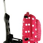 Trolley Tech Invicta Micro Macro Dots Rosa Pois 34 Lt 2in1 Zaino Sganciabile Scuola Viaggio 0 3
