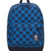 Zaino Invicta Carlson Blu E Nero Plaid Tasca Porta Pc Padded Americano 27 Lt 0