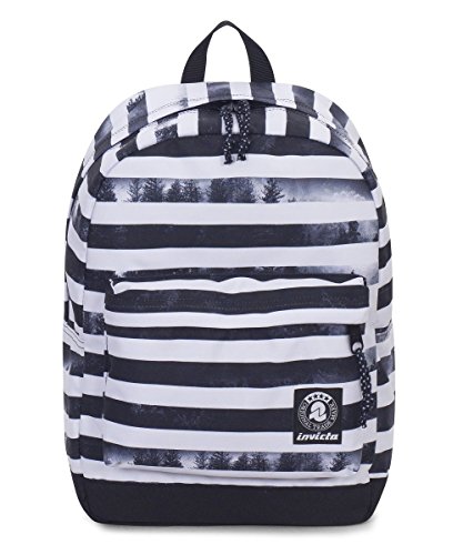 Zaino Invicta Carlson Nero E Bianco Tasca Porta Pc Padded Americano 27 Lt 0