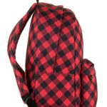 Zaino Roundast Invicta Plaid Rosso 25 Lt Scuola E Tempo Libero 0 1
