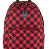 Zaino Roundast Invicta Plaid Rosso 25 Lt Scuola E Tempo Libero 0
