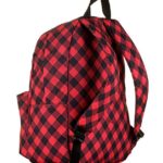 Zaino Roundast Invicta Plaid Rosso 25 Lt Scuola E Tempo Libero 0 2