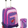 Trolley Seven Round Rebel Girl Astuccio Viola Spallacci A Scomparsa Uso Zaino Scuola E Viaggio 0