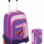 Trolley Seven Round Rebel Girl Astuccio Viola Spallacci A Scomparsa Uso Zaino Scuola E Viaggio 0
