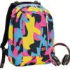 Zaino Reversibile The Double Camouflage Rosa Con Cuffie Stereo 27 Lt 2in1 Scuola Tempo Libero 0