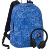 Zaino Reversibile The Double Whiz Blu 29 Lt 2in1 Con Cuffie Stereo Scuola Tempo Libero 0