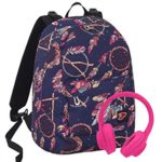 Zaino Seven The Double Easy Trolley Dreamy Blu Rosa Cuffie 2 Zaini In 1 Reversibile 0 1