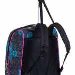 Trolley Fit Seven Colorflower Nero 35 Lt 2in1 Zaino Con Sollevamento Spallacci Per Uso Trolley Scuola Viaggio 0 1