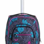 Trolley Fit Seven Colorflower Nero 35 Lt 2in1 Zaino Con Sollevamento Spallacci Per Uso Trolley Scuola Viaggio 0 4
