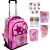 Trolley Zaino Scuola Winx Club Fucsia Astuccio 3 Piani Completo Zip Diario Omaggio Portachiave Girabrilla 10 Penne Colorate Segnalibro 0
