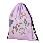 Amycute 2 Pcs Unicorno Regali Per Ragazze Sacche Sportive Unicorno Pochette Unicorno Per Scuola Feste Viaggi E Palestra Utilizzabile Come Zaino O Borsetta 0 1