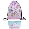 Amycute 2 Pcs Unicorno Regali Per Ragazze Sacche Sportive Unicorno Pochette Unicorno Per Scuola Feste Viaggi E Palestra Utilizzabile Come Zaino O Borsetta 0