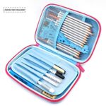 Astuccio Con Grazioso Unicorno In Rilievo Con Parte Superiore Rigida Per Bambini Grande Per Matite Penne E Cancelleria Con Compartimenti Multipli Anche Per Cosmetici Per Bambine Light Blue 0 4