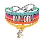 Dreshow 5 Pezzi Unicorno Regali Per Ragazze Zaino Unicorno Con Coulisseborsa Per Truccocollanabraccialeelastici Per Capelli 0 3