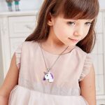 Dreshow 5 Pezzi Unicorno Regali Per Ragazze Zaino Unicorno Con Coulisseborsa Per Truccocollanabraccialeelastici Per Capelli 0 5