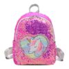 Demiawaking Zaino Con Paillettes Glitterati Zainetto Glitter Carino Bambina Zaino Da Viaggio Casual Borsa Da Scuola Per Bambina Ragazze Rosa Rossa 0