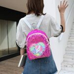 Demiawaking Zaino Con Paillettes Glitterati Zainetto Glitter Carino Bambina Zaino Da Viaggio Casual Borsa Da Scuola Per Bambina Ragazze Rosa Rossa 0 2