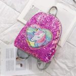 Demiawaking Zaino Con Paillettes Glitterati Zainetto Glitter Carino Bambina Zaino Da Viaggio Casual Borsa Da Scuola Per Bambina Ragazze Rosa Rossa 0 3