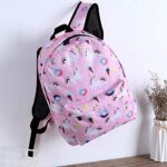 Evbea Zaino Unicorno Per Ragazze Adolescenti Scuola Zipper Tela Zaino Donna Uomo Zainetto Zaini Scolastici Cartelle Zainetti Astuccio Backpack Viaggio Con Portachiavi Rosa Portachiavi 0 3