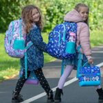 Fringoo Zaino Per La Scuola Con Vari Scomparti Zaini Scolastici Impermeabili Per Ragazzo Ragazza E Bambini Ci Entra Un Computer Portatile Da 17 Pollici 44x29x21cm Cielo Stellato Con Unicorni 0 3