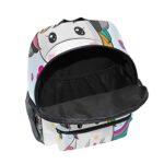 Isaoa Zaino Per Bambini Asilo Nido Scuola Materna Per Ragazziragazze Lovely Bookbag Zaini Per Et 2 8 Anni Bambino Unicorno Bianco 0 3