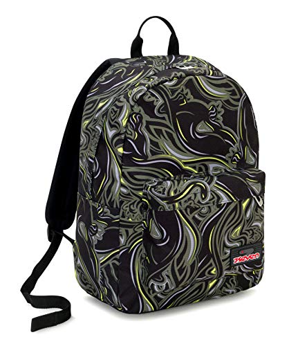 Ischoolpack Seven Wildy Boy 27 Lt Verde Tasca Porta Laptop 15 Con Power Bank Scuola Tempo Libero 0