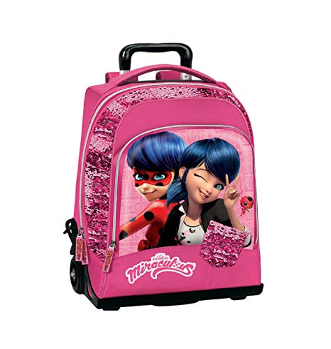Panini 60973 Zaino Trolley Premium Miraculous Lady Bug Con Paillettes Licenza Ufficiale Scuola 201920 0