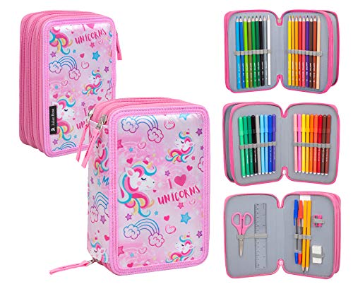 Unicorno Jr301201 Astuccio Triplo Riempito 44 Accessori Scuola 20 Centimetri 0 Unicorno Jr301201 Astuccio Triplo Riempito 44 Accessori Scuola 20 Centimetri 0