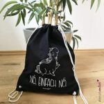 Unicorno Sacca Noe Semplice Noe Dv 237 In Nero Unicorn Hipster Custodia Sacchetto Sport Gymbag Zaino Borsa Iuta Cotone Stampa Tessile Lavabile Idea Regalo Print 0 3