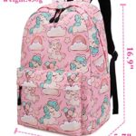 Zaino Sacchetto Di Scuola Delle Ragazze Unicorno Simpatico Sacchetto Di Scuola Elementare Per Bambini Medio Leggero Con Custodia Per Matita 1 Rosa 0 3