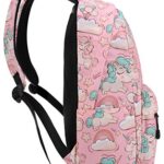 Zaino Sacchetto Di Scuola Delle Ragazze Unicorno Simpatico Sacchetto Di Scuola Elementare Per Bambini Medio Leggero Con Custodia Per Matita 1 Rosa 0 4