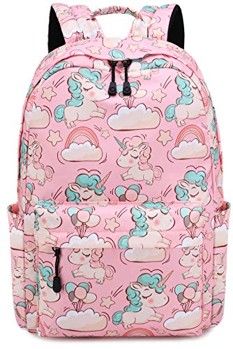 Zaino Sacchetto Di Scuola Delle Ragazze Unicorno Simpatico Sacchetto Di Scuola Elementare Per Bambini Medio Leggero Con Custodia Per Matita 1 Rosa 0