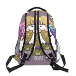 Zaino Zaini Romantico Coppia Di Unicorni Studente Zaino Grande Per Ragazze Bambini Elementare Zaino Borsa A Tracolla Bookbag 0 3