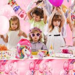 Vamei 7pcs Borsa Unicorno Bambina Zaino Unicorno Regali Per Ragazze Collana Unicorno Occhiali Orecchini Tatuaggi Temporanei Bambini 0 4