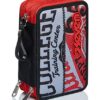 Astuccio 3 Scomparti Seven Bright College Rosso Completo Di Matite Penne Pennarelli 0