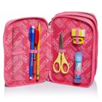 Astuccio 3 Scomparti Seven Flying Dreams Blu Completo Di Matite Penne Pennarelli 0 3