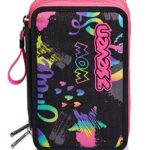 Astuccio 3 Scomparti Seven Iridescent Nero Completo Di Matite Penne Pennarelli 0 4