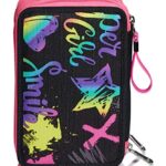 Astuccio 3 Scomparti Seven Iridescent Nero Completo Di Matite Penne Pennarelli 0 5