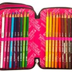 Astuccio 3 Zip Seven Shiny Girl Bianco Con Materiale Scolastico 18 Pennarelli Giotto Turbo Color 18 Matite Giotto Laccato 0 2