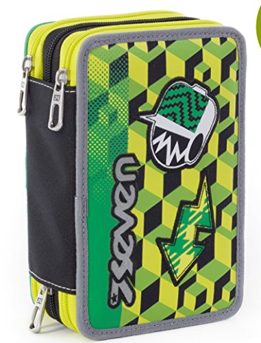 Astuccio 3 Zip Grigio Cluster Seven 0