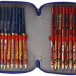 Disney Cars Saetta Mcqueen Astuccio Triplo 3 Scomparti Pennarelli Pastelli Accessori Scuola 42 Pezzi Poliestere Multicolore Giotto Cars 0 2